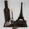 Bouteille et banc en chocolat