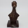 Buste Autruche en chocolat noir garni