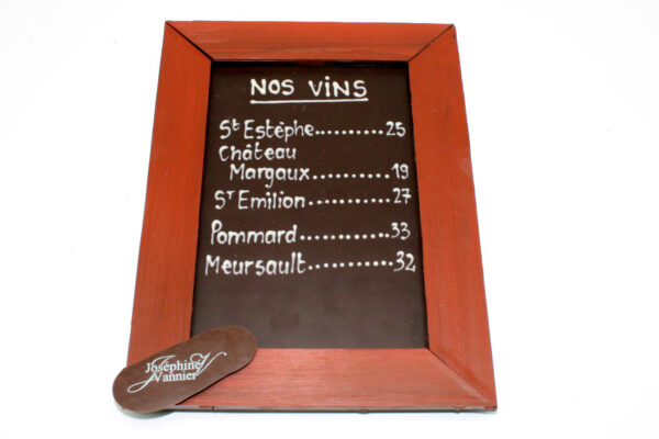 Ardoise en chocolat
