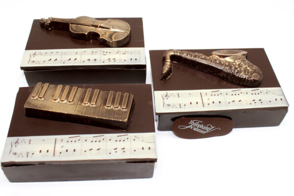 Boite Musique Garnie en Chocolat
