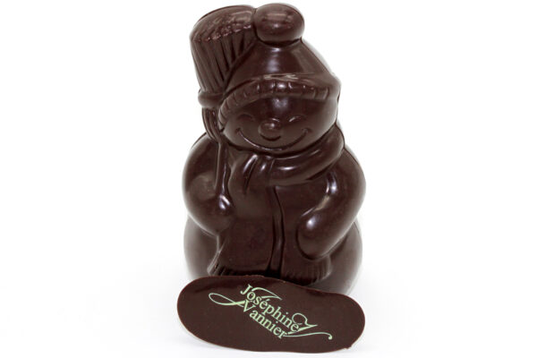 Bonhomme de neige Garni en chocolat noir