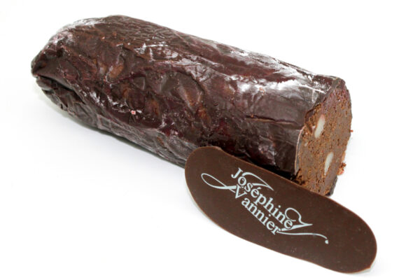 Saucisson Praliné et son Opinel en chocolat