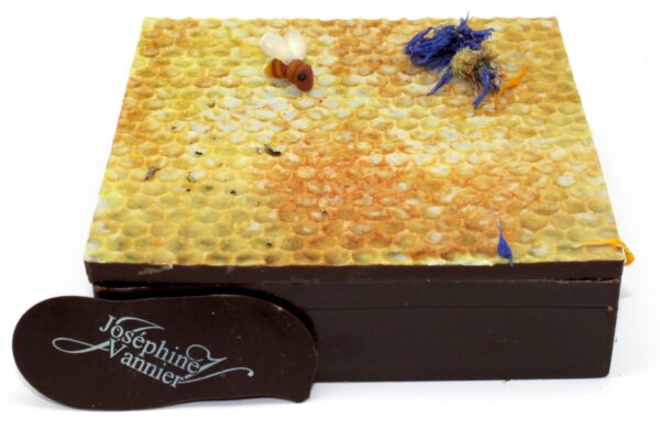 Boite nid d'abeilles garnie en chocolat T2