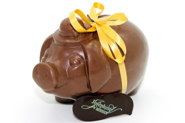 Cochon tirelire en chocolat Lait