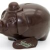 Cochon tirelire en chocolat noir