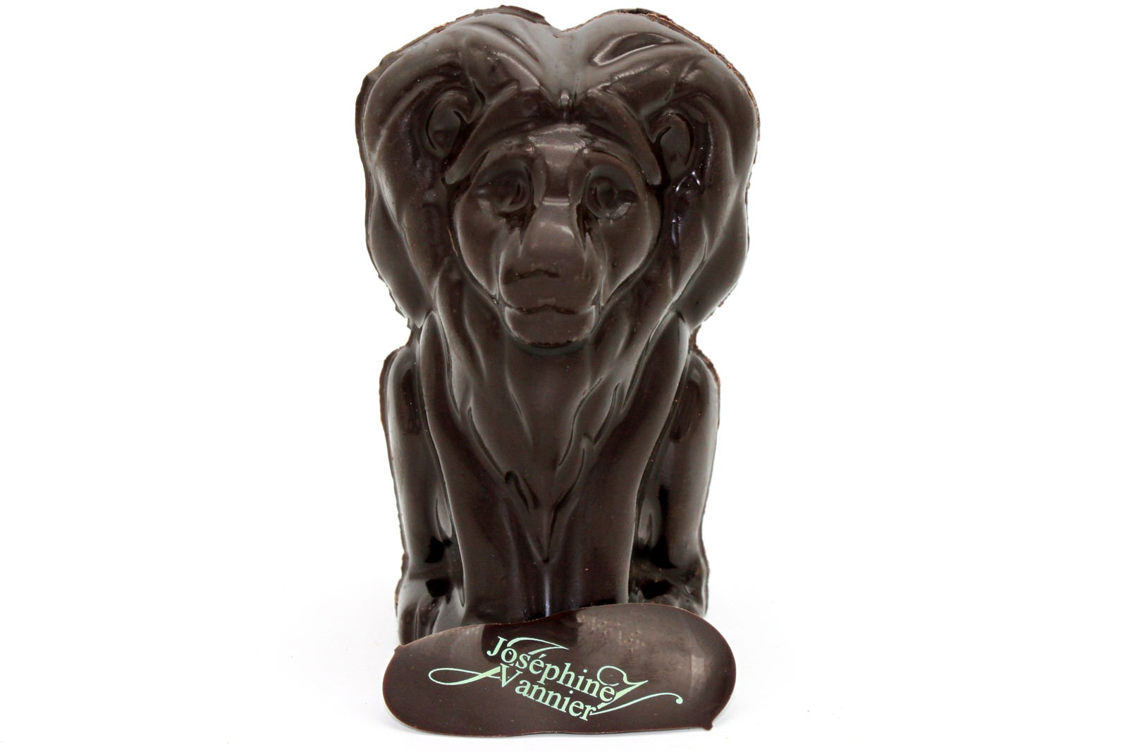 Lion en chocolat noir – Joséphine Vannier – Chocolaterie d'art
