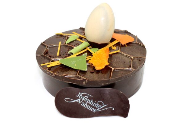 Boite Poulailler en chocolat noir garni T1