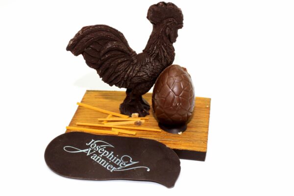 Coq sur Plancher en chocolat noir T0