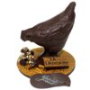 Poule landaise Plancher en chocolat noir garnie T1