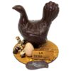 Poule sebright Plancher en chocolat noir garnie T2