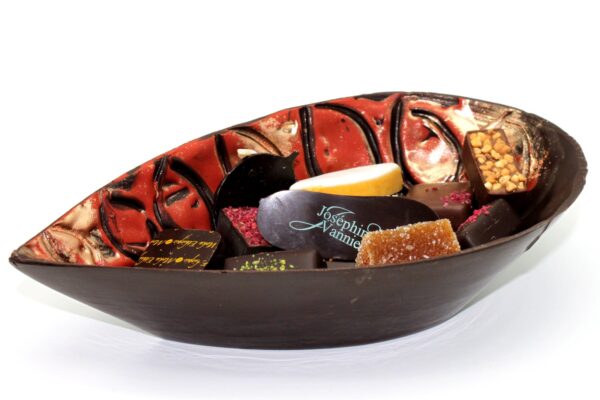 Coupelle Feuille Garnie en Chocolat