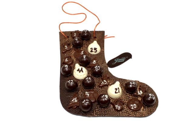 Calendrier de l'avent chaussette en chocolat