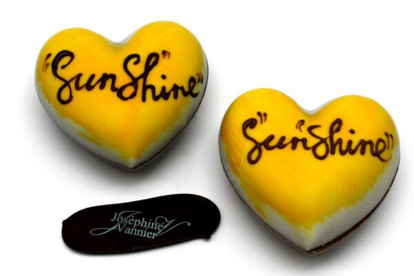 Cœur Sunshine T1 en chocolat noir garnie
