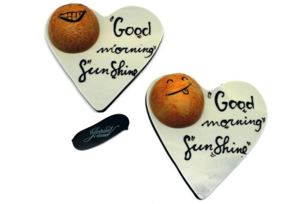 Cœur Sunshine Orange en chocolat noir