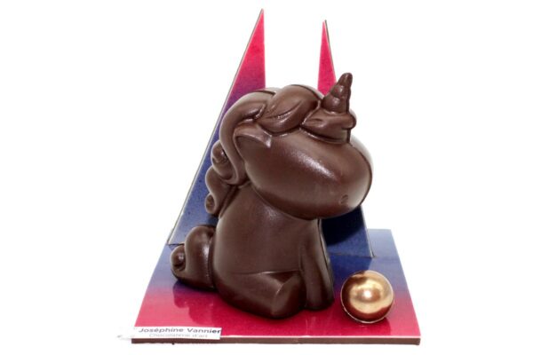 Sharon la licorne dans l'espace Garnie en Chocolat noir