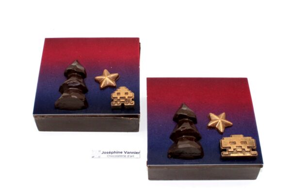 Boite Invader T2 Garnie en Chocolat