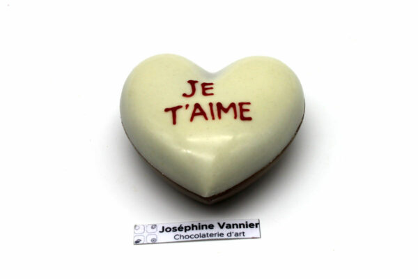 Coeur Je T'aime Garni en Chocolat au lait