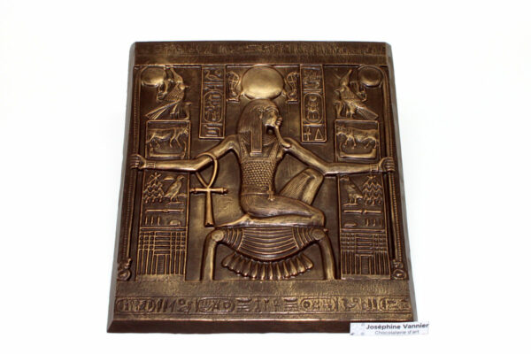 Bas-Relief Pharaon en chocolat noir