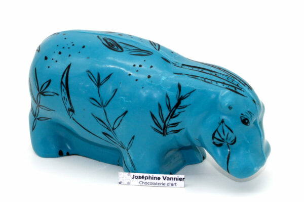 Hippopotame Bleu en chocolat noir