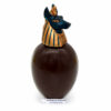 Vase Canope T2 Anubis en chocolat noir garni