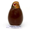 Vase Canope T0 Horus en chocolat noir garni