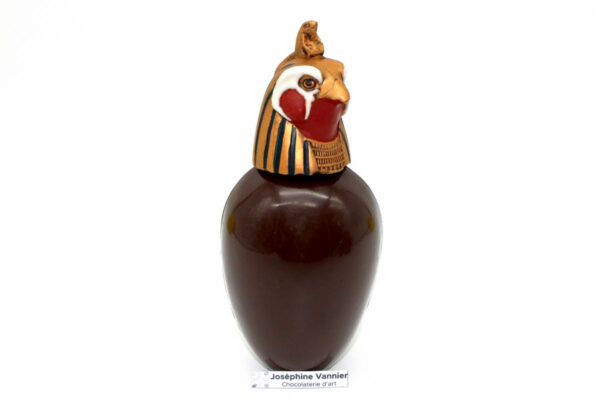 Vase Canope T1 Horus en chocolat noir garni