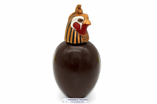 Vase Canope T2 Horus en chocolat noir garni