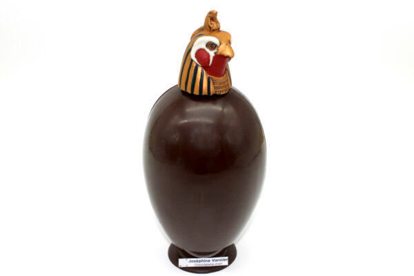 Vase Canope T3 Horus en chocolat noir garni