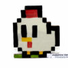 Poulette Pixel en chocolat au lait garni