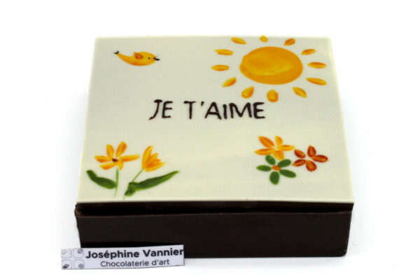 Boite Je t'aime Garnie en Chocolat