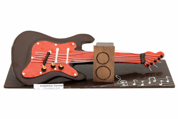 Guitare électrique chocolat noir