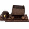Wagon de la mine en chocolat noir