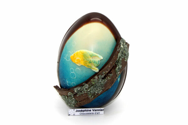 Oeuf Bubble T2 en chocolat noir garni