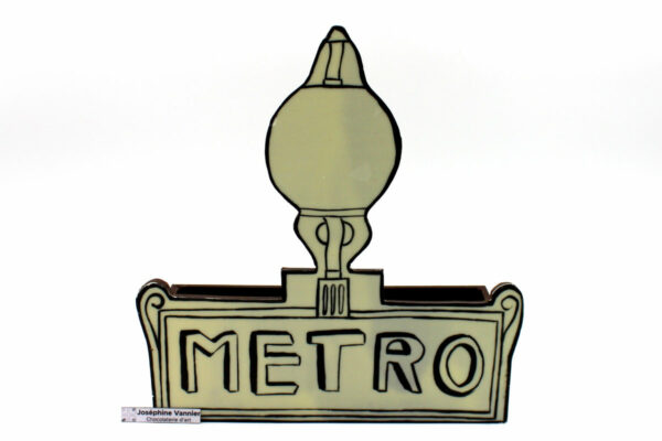 Enseigne de métro en Chocolat noir