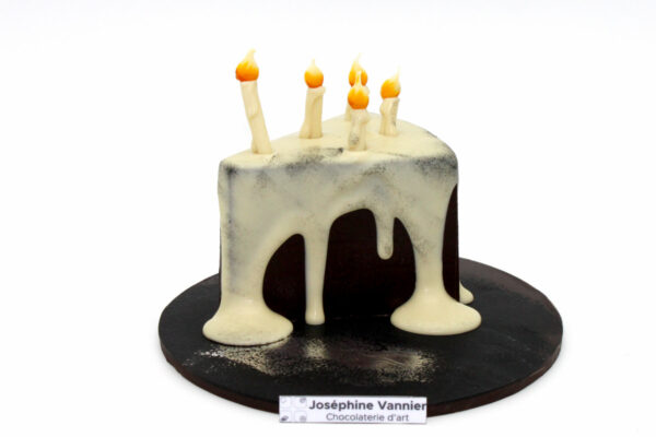 Part de Gateau en chocolat noir