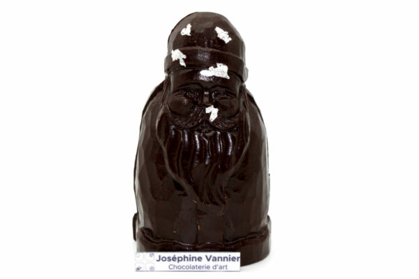 Bonhomme des montagnes en chocolat noir garni
