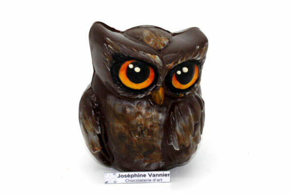 Huguette la Chouette en chocolat noir