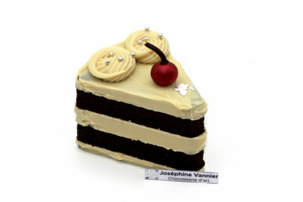 Part de Gateau en chocolat noir