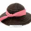Chapeau de paille en chocolat noir
