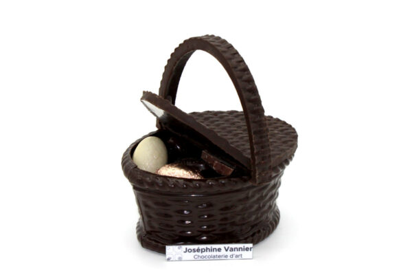 Panier T2 en chocolat noir garni