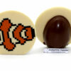 Pixel Poisson en chocolat au lait garni