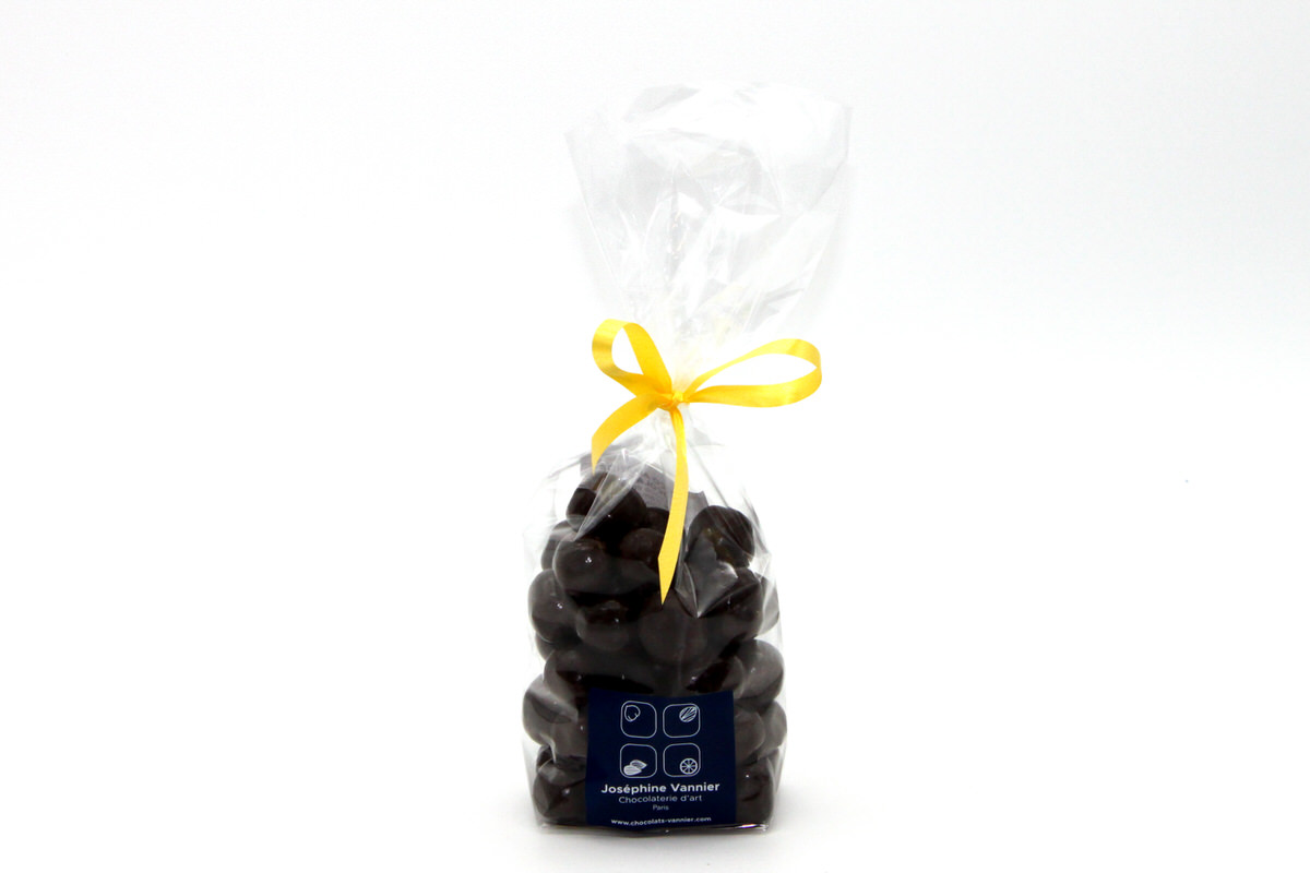 Dés de Coco enrobés de Poudre d’Amande & Chocolat Noir