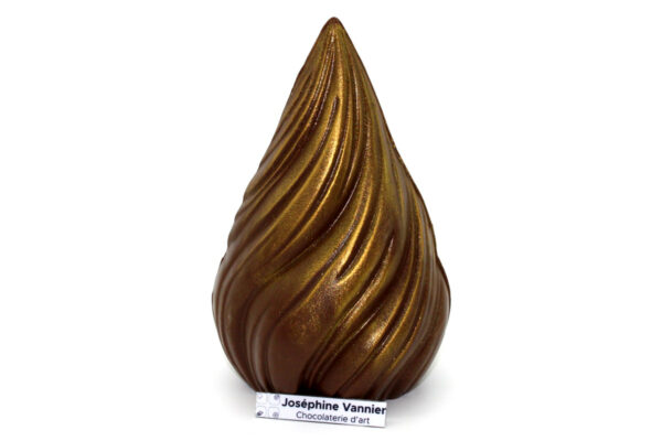 Flacon flamme en chocolat au lait