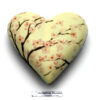 Coeur en chocolat noir décor fleur de cerisier garni T3