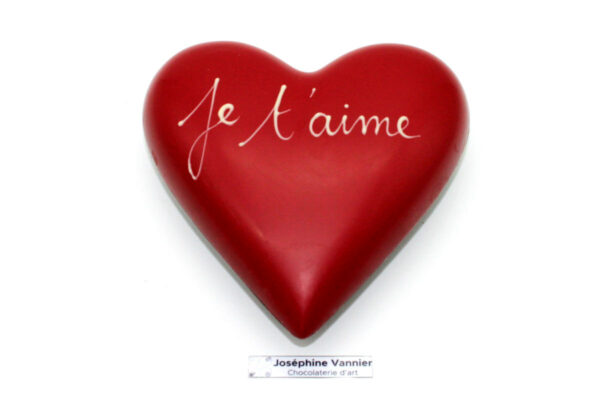 Coeur Je T'aime T3 Garni en Chocolat Noir