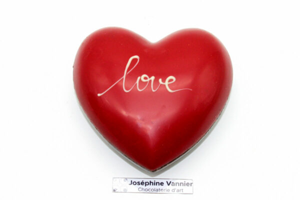 Coeur Love T2 Garni en Chocolat Noir