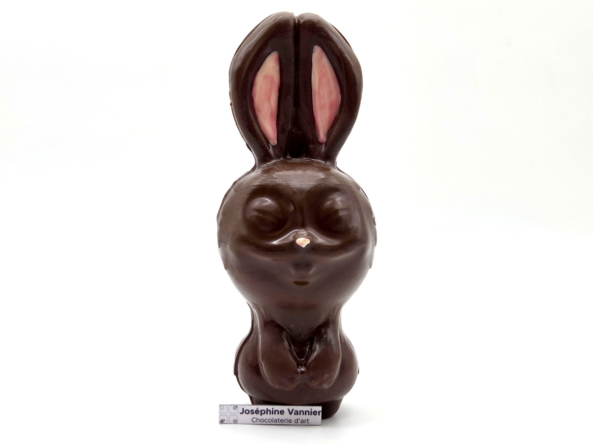 Skouiky le lapin de Stan Manoukian en chocolat au lait 42% garnie