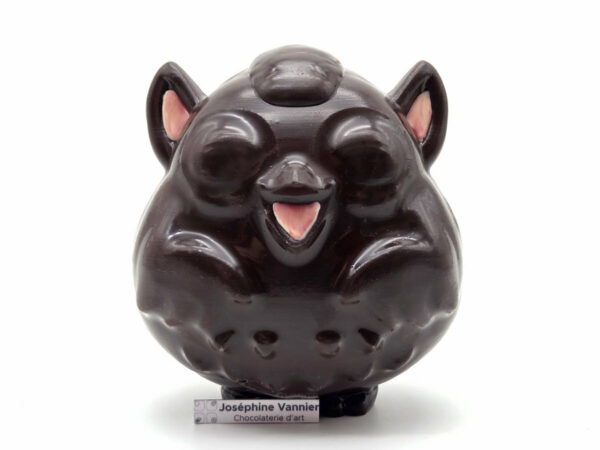 Pouiky la poule de Stan Manoukian en chocolat noir 72% garnie