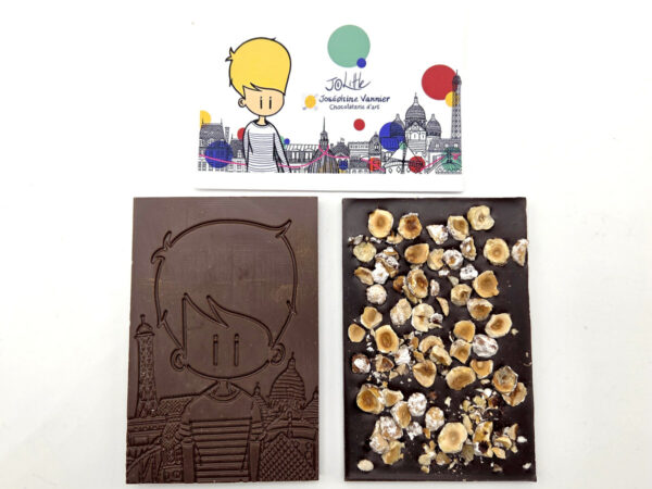 Tablette Jo Little avec noisettes caramélisées en chocolat au lait 42%