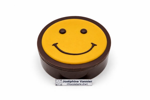 BOÎTE SMILEY en Chocolat Noir & Assortiment 100g